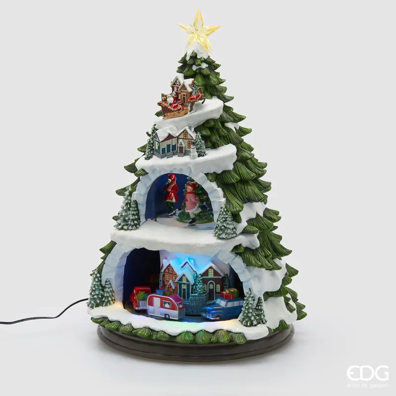Super Prezzo EDG Enzo De Gasperi Decorazione Natalizia Pino Carillon H36 D31 cm