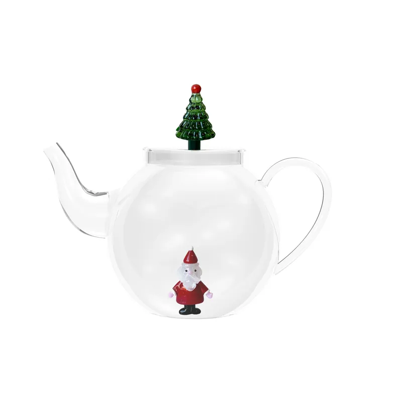 Offerta Del Giorno Ichendorf Milano Christmas Tales Teiera con Babbo Natale e Albero in Vetro