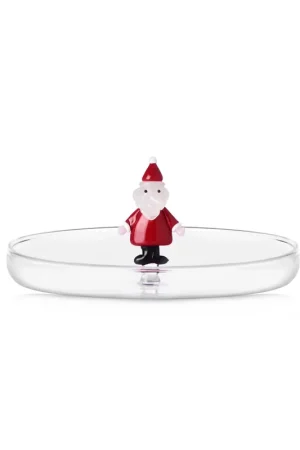Acquista Ora Ichendorf Milano Christmas Tales Piattino Babbo Natale in Vetro
