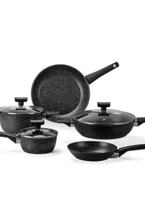 Moneta Batteria di Pentole Magnolia 8 pezzi Stone Black Vendita Finale