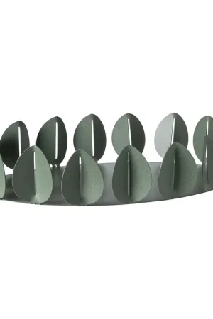 Arti & Mestieri Vassoio Ovale Ficus Verde Salvia 47x29 cm Non Perdere