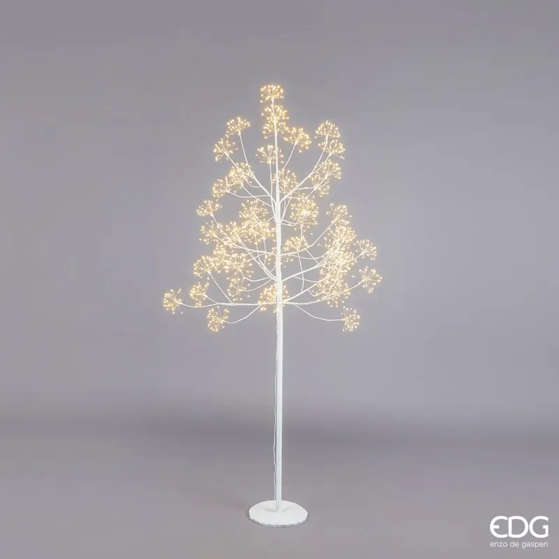 EDG Enzo De Gasperi Albero Faggio ciuffi con base 1568 mini led H180 cm Bianco Soddisfatti O Rimborsati
