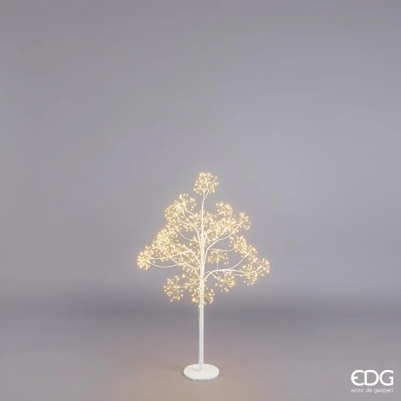 EDG Enzo De Gasperi Albero Faggio ciuffi con base 896 mini led H120 cm Bianco Economico