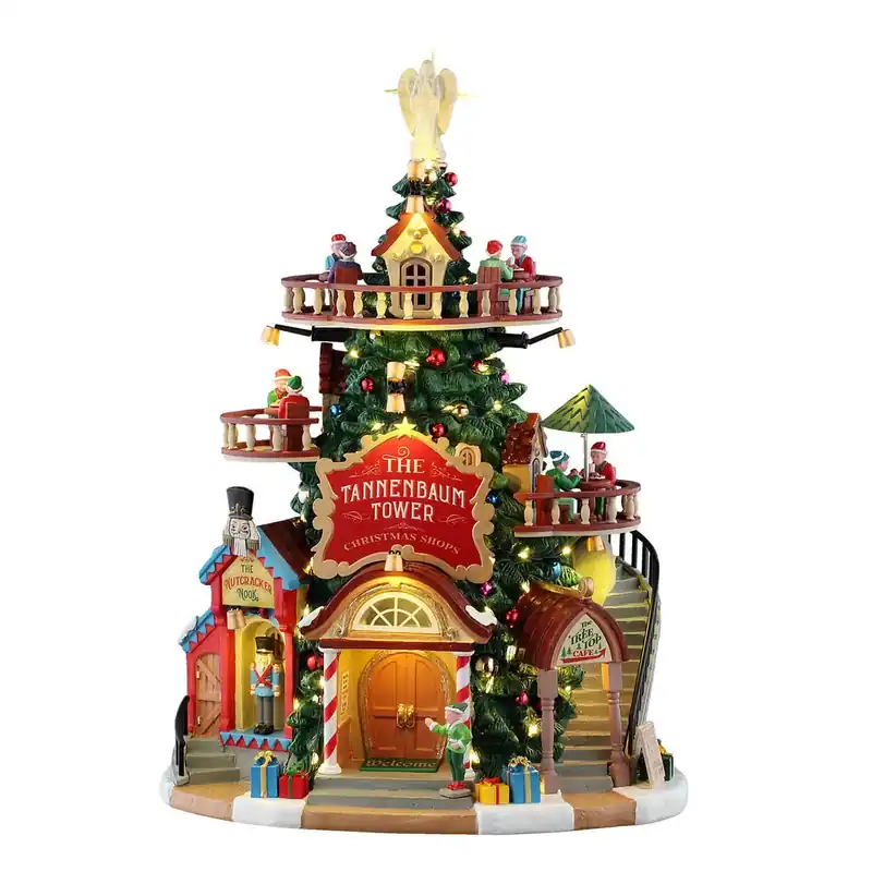Occasione Lemax Collections I Negozi di Natale della Torre Tannenbaun con Luci