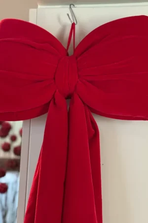 Offerta Lampo Fiori di Lena Fiocco Imperiale in Velluto Rosso H135 mt