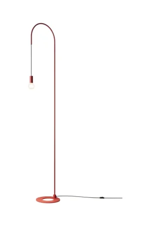 Zafferano Filo Lampada da Terra 242 cm Rosso Opaco Economico