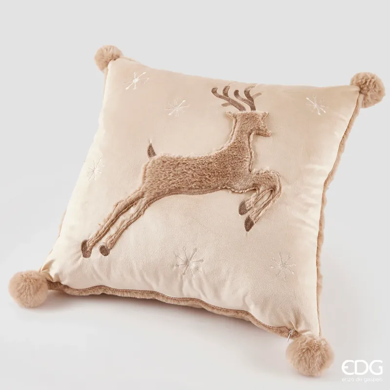 EDG Enzo De Gasperi Cuscino Natalizio Renna 45x45 cm Offerta