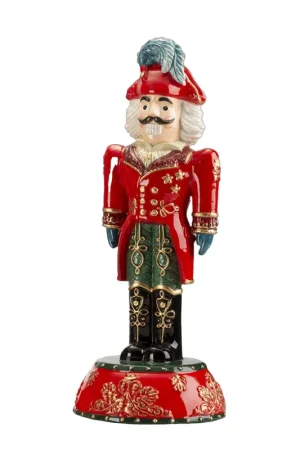Lamart Soldatino Schiaccianoci H40 cm in Ceramica Rosso Direttamente Dal Produttore