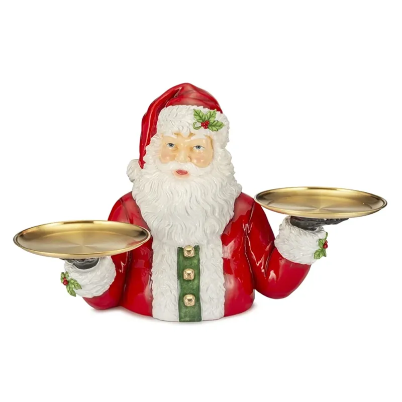 Prezzo Basso Lamart Busto Babbo Natale con 2 Vassoi in Resina 76x47 cm