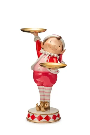 Lamart Elfo Waiter con Vassoio 33x22 cm in Resina Soddisfatti O Rimborsati