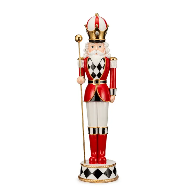 Spedizione Espresso Lamart Soldatino Schiaccianoci Scacchi H48 cm Rosso