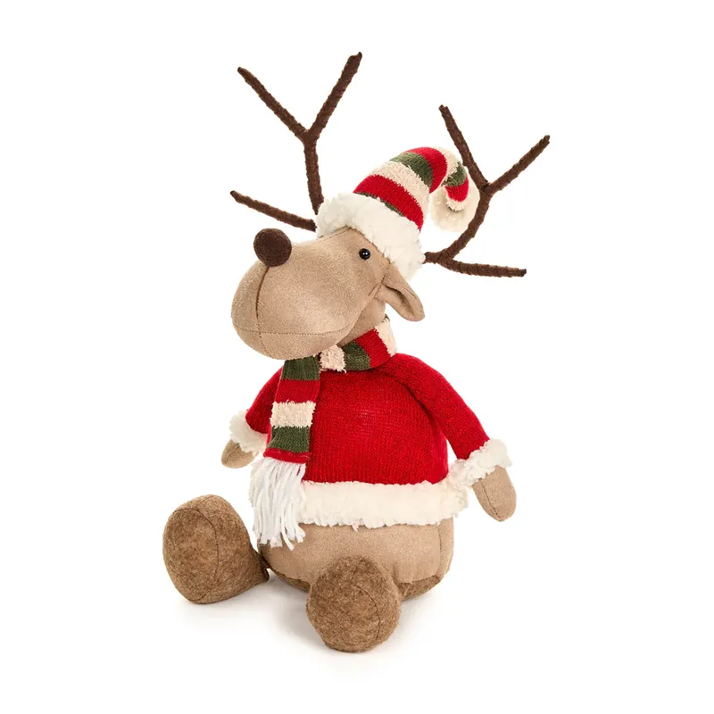 Compra Online Nuvole di Stoffa Peluche Renna Lui Seduto H54 cm