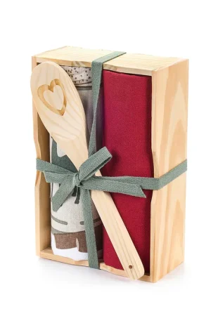 Compra Adesso Nuvole di Stoffa Christmas is Coming Set 2 Strofinacci con Mestolo in Legno Rosso e Verde
