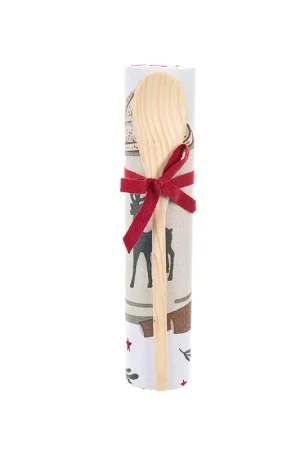 Prezzo Conveniente Nuvole di Stoffa Strofinaccio con Mestolo in Legno 40x70 cm Renne