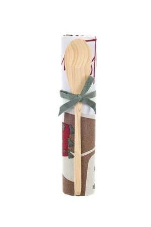 Nuvole di Stoffa Strofinaccio con Mestolo in Legno 40x70 cm Decori Miglior Prezzo