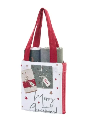 Nuvole di Stoffa Set 2 Strofinacci Natalizi con Borsa 40x70 cm Regali Ultima Occasione