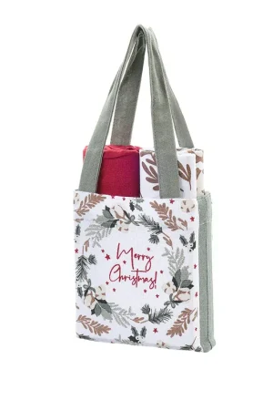 Di Tendenza Nuvole di Stoffa Set 2 Strofinacci Natalizi con Borsa 40x70 cm Ghirlanda