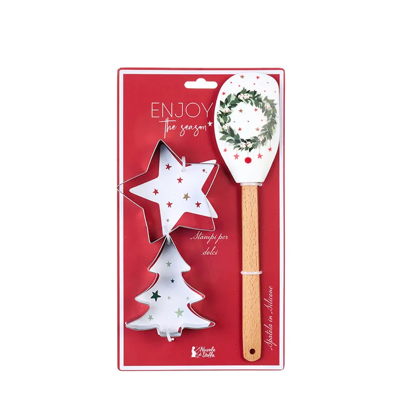 Nuvole di Stoffa Spatola con Stampini per Dolci Natalizi Stella e Albero Occasione Imperdibile