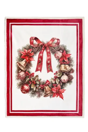 Ultimissimo Modello Nuvole di Stoffa Plaid con Scatola Christmas 130x160 cm Ghirlanda