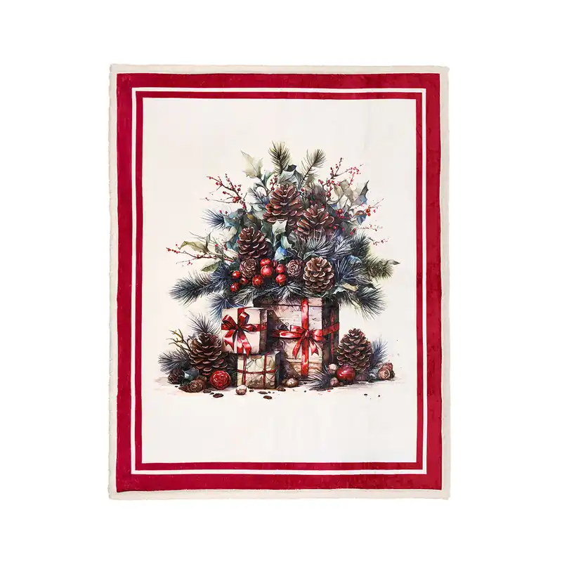Nuvole di Stoffa Plaid con Scatola Christmas 130x160 cm Regali Professionale