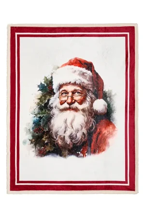 Compra Adesso Nuvole di Stoffa Plaid con Scatola Christmas 130x160 cm Babbo Natale
