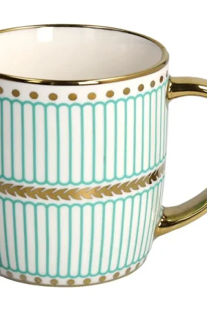 Tognana Porcellane Tazza Mug Righe Verdi Oro 360 cl Promozione