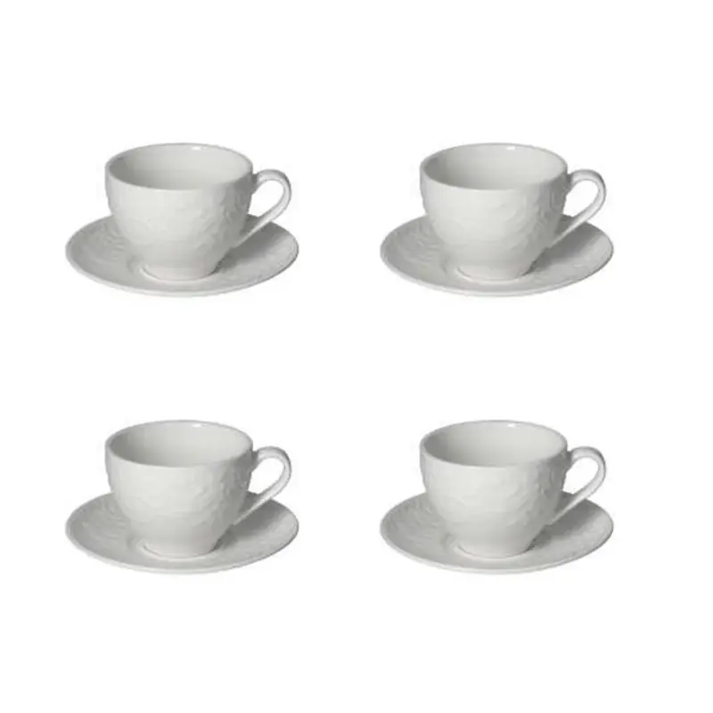 Più Venduto Andrea Fontebasso Tognana Set 4 Tazze Cappuccino 200 cl Etoile Bianco