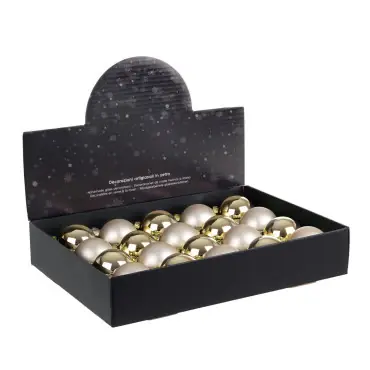 Andrea Bizzotto Box 20 Palline di Natale Vetro Champagne D6 cm A Buon Prezzo