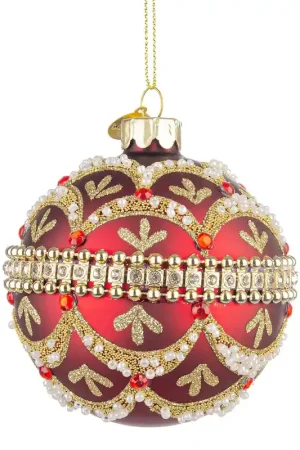 Andrea Bizzotto Pallina di Natale Vetro Beloved Rosso D8 cm Scelto Dai Clienti
