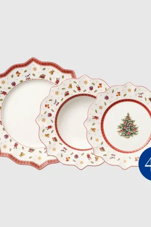 Nuova Collezione Villeroy & Boch Toy‘s Delight Servizio di Piatti Natalizio 12 Pezzi in Porcellana