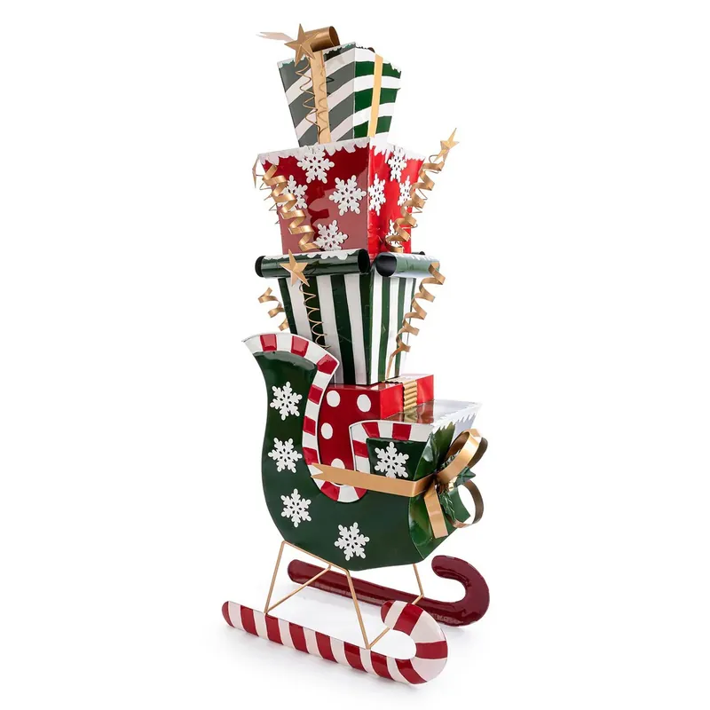 Andrea Bizzotto Decorazione Slitta Astra con Regali Rosso H153 cm Offerta Lampo