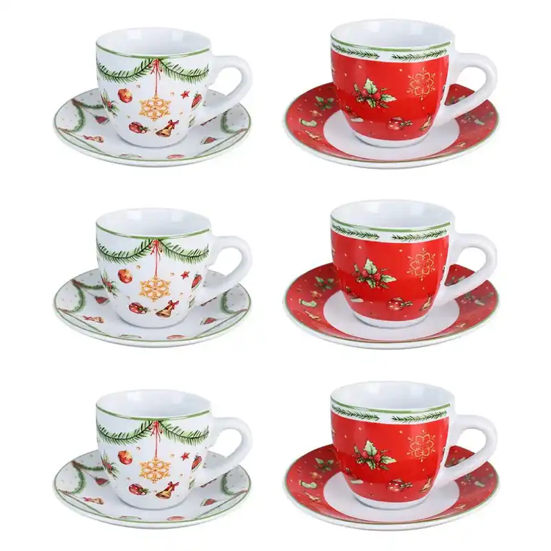 Villa Altachiara Set 6 Tazzine da Caffè Joy con Piattino in Porcellana Ordina Subito