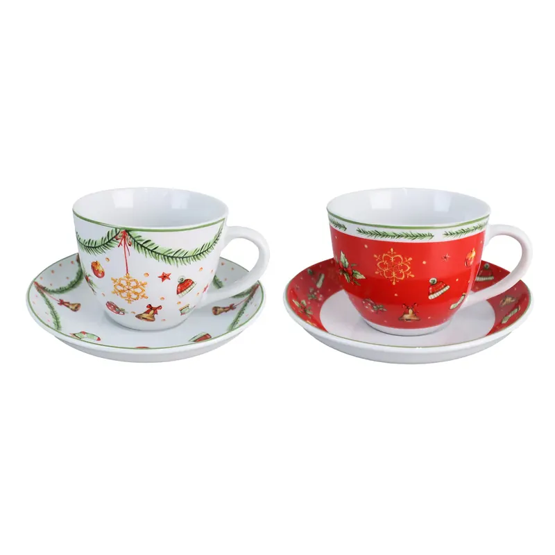 Saldi Villa Altachiara Set Colazione Natalizio Joy in Porcellana
