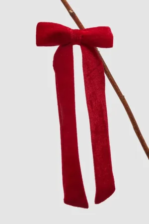 Bestseller EDG Enzo De Gasperi Fiocco in Velluto con Clip Burgundy H30 cm