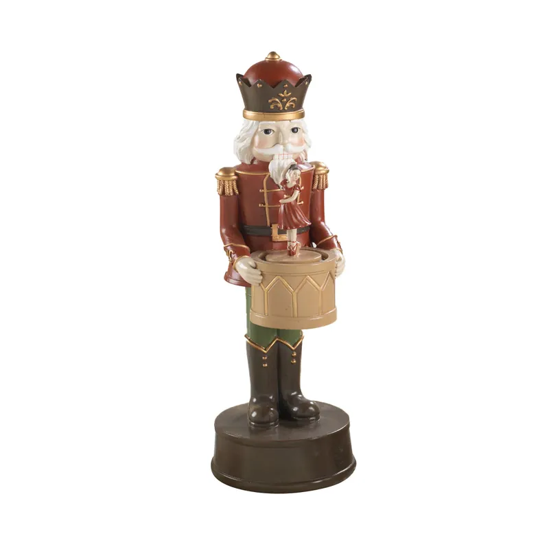 Reso Gratuito Mascagni Casa Carillon Soldatino Schiaccianoci con Ballerina H32 cm