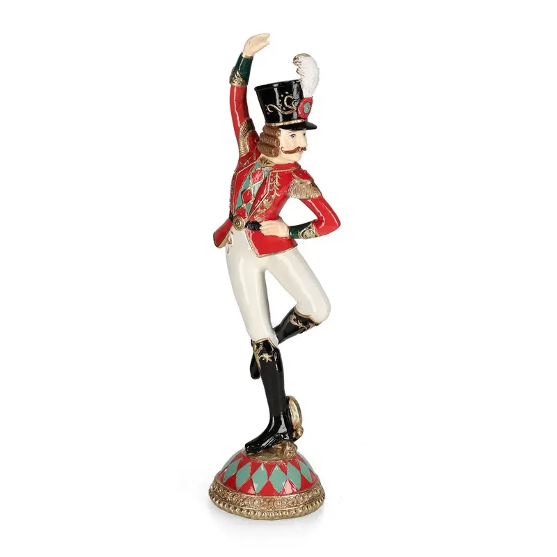 Nuova Collezione Andrea Bizzotto Decorazione Soldatino Jocelin Rosso e Bianco H29 cm