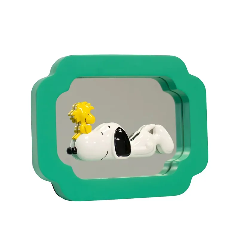 Occasione Imperdibile Blogo Design Cornice Decorativa Snoopy e Woodstock con Specchio 20x24 cm