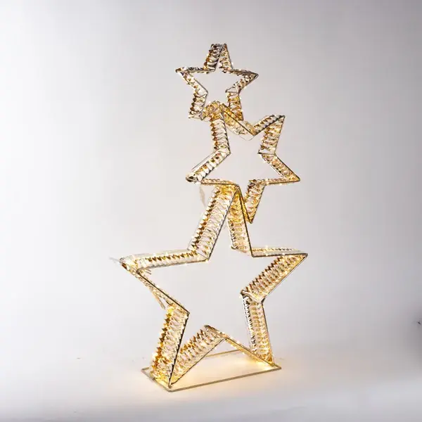 Saldi Eurolamp Decorazione Natalizia Stella con 1200 Mini Led H168 cm in Metallo