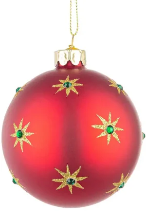 Ultime Pezzi Andrea Bizzotto Pallina di Natale Vetro Astral Rosso D8 cm