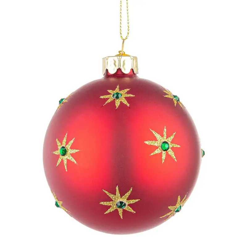 Ultime Pezzi Andrea Bizzotto Pallina di Natale Vetro Astral Rosso D8 cm