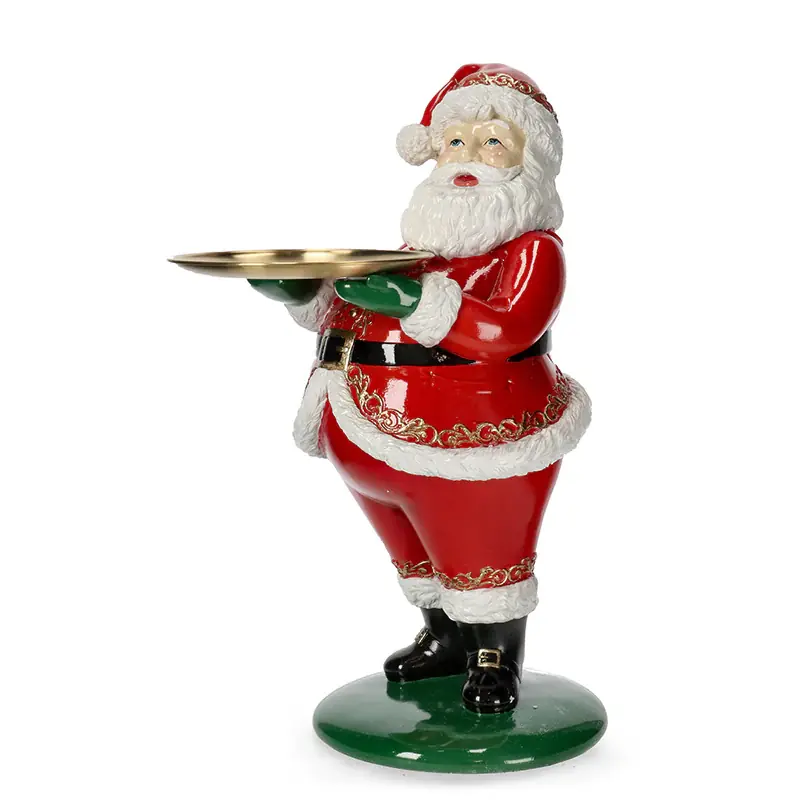 Professionale Andrea Bizzotto Babbo Natale Vassoio in Resina H61.5 cm