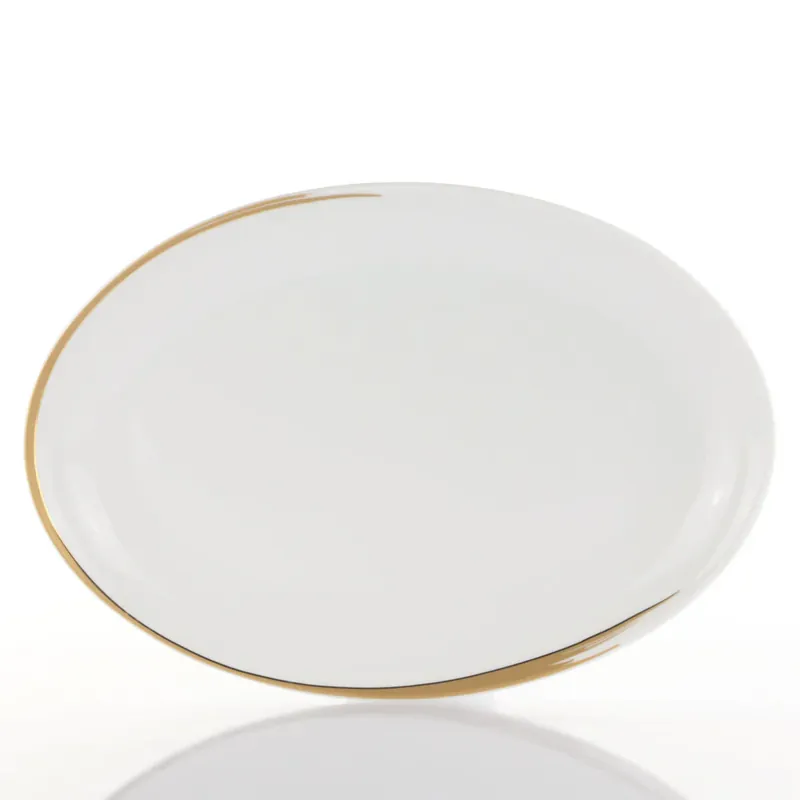 Promozione Weissestal Vassoio Ovale Natalizio Vintage Gold Shiro 36 cm in Porcellana