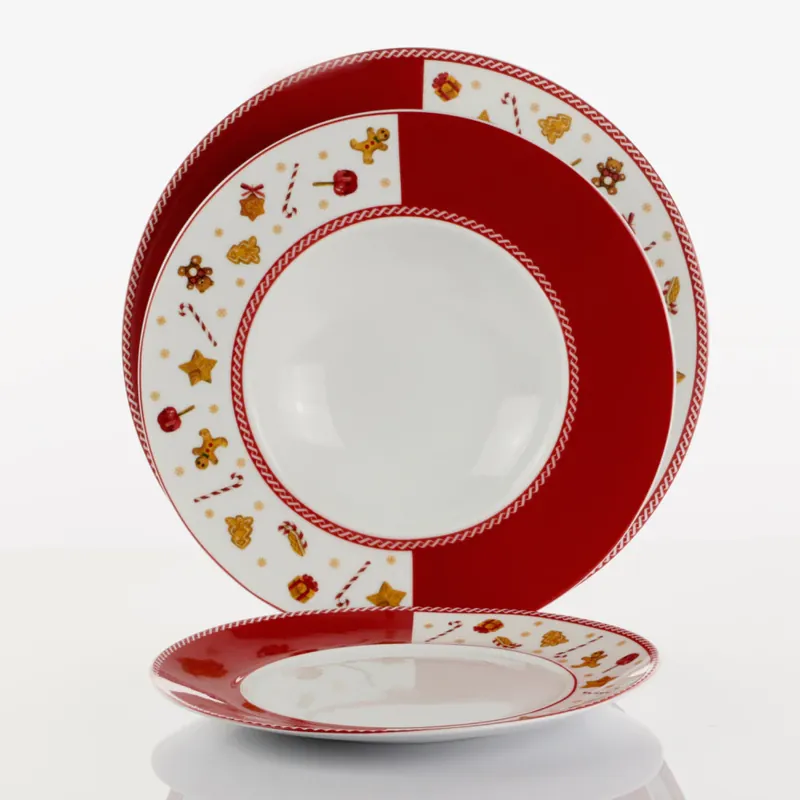 Offerta Weissestal Serevizio Tavola Natalizio 18 pezzi Sweet in Porcellana