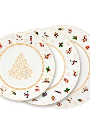 Weissestal Servizio Tavola Natalizio 18 Pezzi Toys in Porcellana Nuovo Arrivo