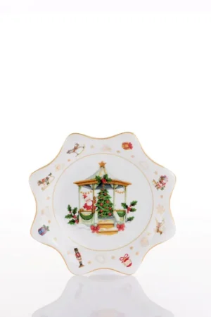 Weissestal Vassoio Natalizio Gift D20 cm in Porcellana A Buon Prezzo