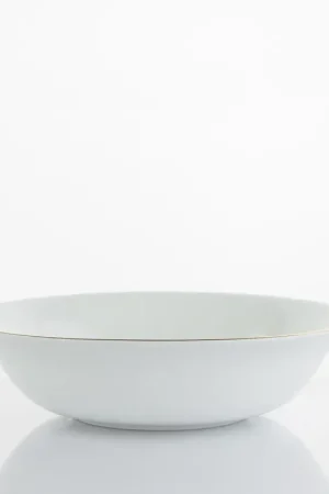 Esclusivo Weissestal Insalatiera Filo Oro D25 cm in Porcellana by Salvatore Izzo