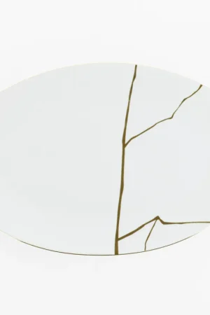 Subito Disponibile Weissestal Vassoio Ovale Onix White 36 cm in Porcellana