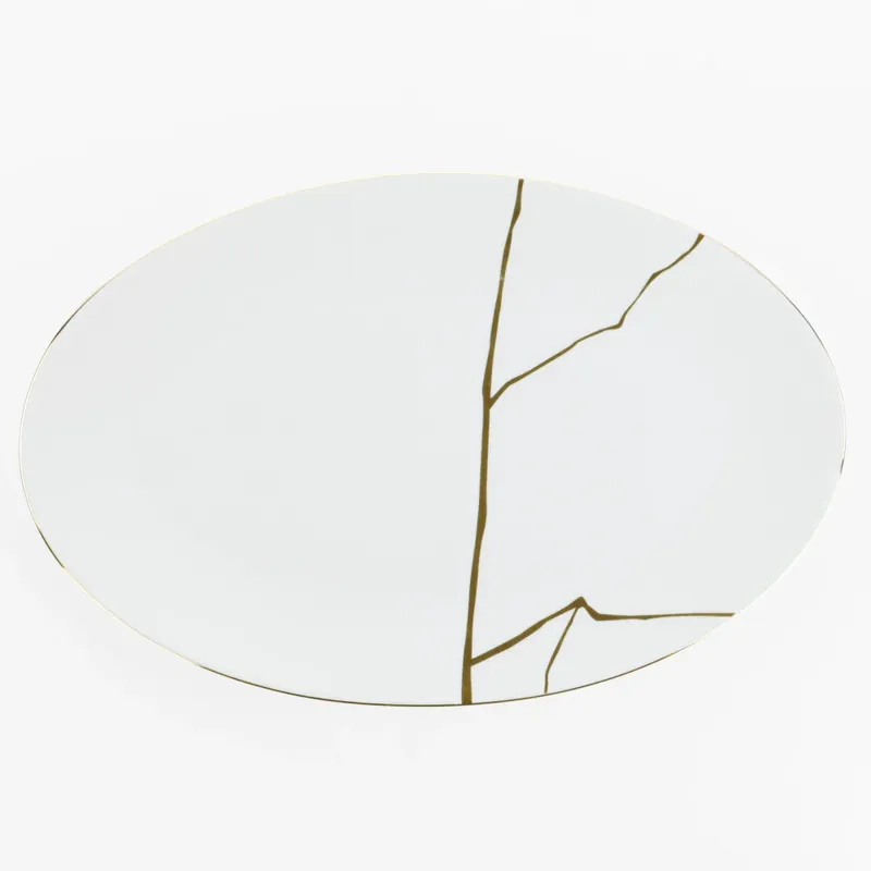 Subito Disponibile Weissestal Vassoio Ovale Onix White 36 cm in Porcellana