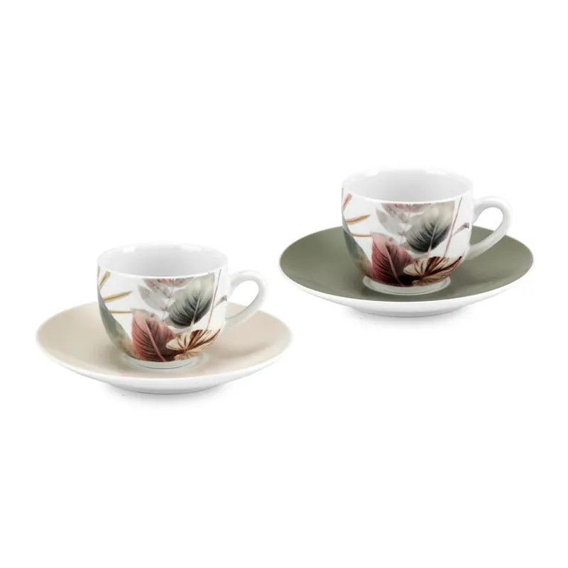 Fade Set 6 Tazze Caffè Malika 2.0 in Porcellana 100 ml Nuovo Arrivo