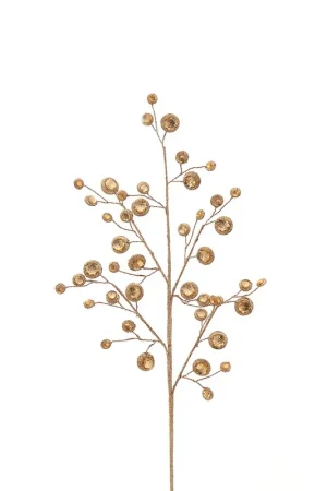 Prezzo Ridotto Vetur Ramo Artificiale Natalizio con Cristalli H78 cm Oro